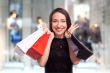 Shopping Girl with showcase background