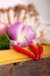 Italian pasta and mushroom sauce ingredients