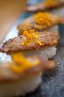 Japanese style sushi fried goose liver