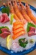 Japanese style assorted sashimi dish