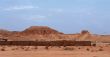 An Israel desert and cloudy stormy sky