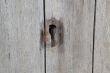 The lock of an old wooden door - background