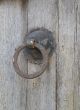Rusted doorknob on the old tunisian door