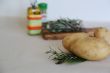 Fresh potatoes, rosemary, bay leaf