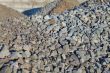 Piles of crushed stones