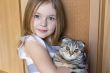 Girl with grey kitty