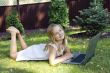 Cute girl with laptop