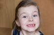 Girl makes faces