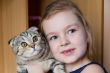 Girl with grey kitty