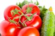 Cucumber and tomato