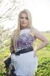 Spring fashion plus size blonde model