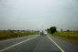 Wide highway and landscape. North Caucasus travel.