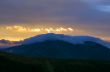 Autumn evening mountain plateau landscape (Carpathian, Ukraine) 