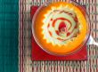 Pistachio pudding in the orange skin