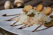 Rice with stewed mushrooms and parmesan