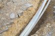 Four pipes in the ground