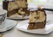 Homemade cake with ricotta, nuts and chocolate