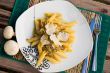 Pasta with mushrooms and parmesan