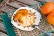 Semolina with baked slices of pumpkin,raisins and almond