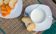 Warm milk in the white cup
