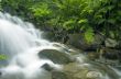 landscape with waterfall in the mountains 