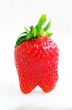 Healthy red strawberry fruit  isolated on the white background 