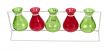 Line of Colored Beakers on a Stand