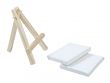 Easel with Fallen Canvases