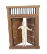 Opening Wooden Castle Door with Wooden Bar Lock