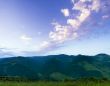 evening mountain plateau landscape (Carpathian, Ukraine)