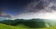 evening mountain plateau landscape (Carpathian, Ukraine)