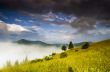 evening mountain plateau landscape (Carpathian, Ukraine) 
