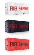 Free shipping red black white metal freight shipping container o