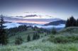 evening mountain plateau landscape (Carpathian, Ukraine)
