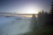 evening mountain plateau landscape (Carpathian, Ukraine)
