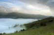 evening mountain plateau landscape (Carpathian, Ukraine)