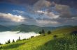 evening mountain plateau landscape (Carpathian, Ukraine)