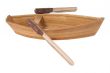 Wooden Row Boat with Oars