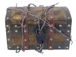 Traveling Trunk with Barbed Wire and Padlock