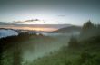 evening mountain plateau landscape (Carpathian, Ukraine) 