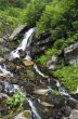 landscape with waterfall in the mountains 