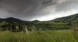 evening mountain plateau landscape (Carpathian, Ukraine) 