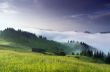 evening mountain plateau landscape (Carpathian, Ukraine) 
