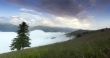 evening mountain plateau landscape (Carpathian, Ukraine) 
