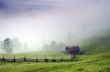 evening mountain plateau landscape (Carpathian, Ukraine)