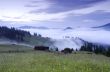 evening mountain plateau landscape (Carpathian, Ukraine)