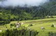 evening mountain plateau landscape (Carpathian, Ukraine)