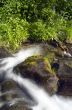 landscape with waterfall in the mountains