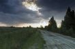 country road and sunset 