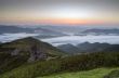 evening mountain plateau landscape (Carpathian, Ukraine)